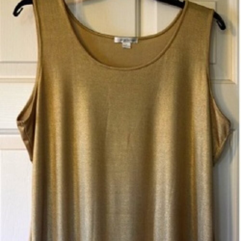 Erin London metallic gold stretch Tank